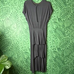 Rachel Pally blue grey ruffled dress sz xs-s